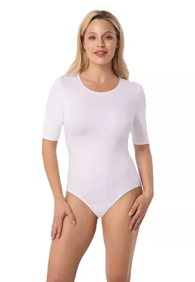 Body damskie z krótkim rękawem VIDA białe