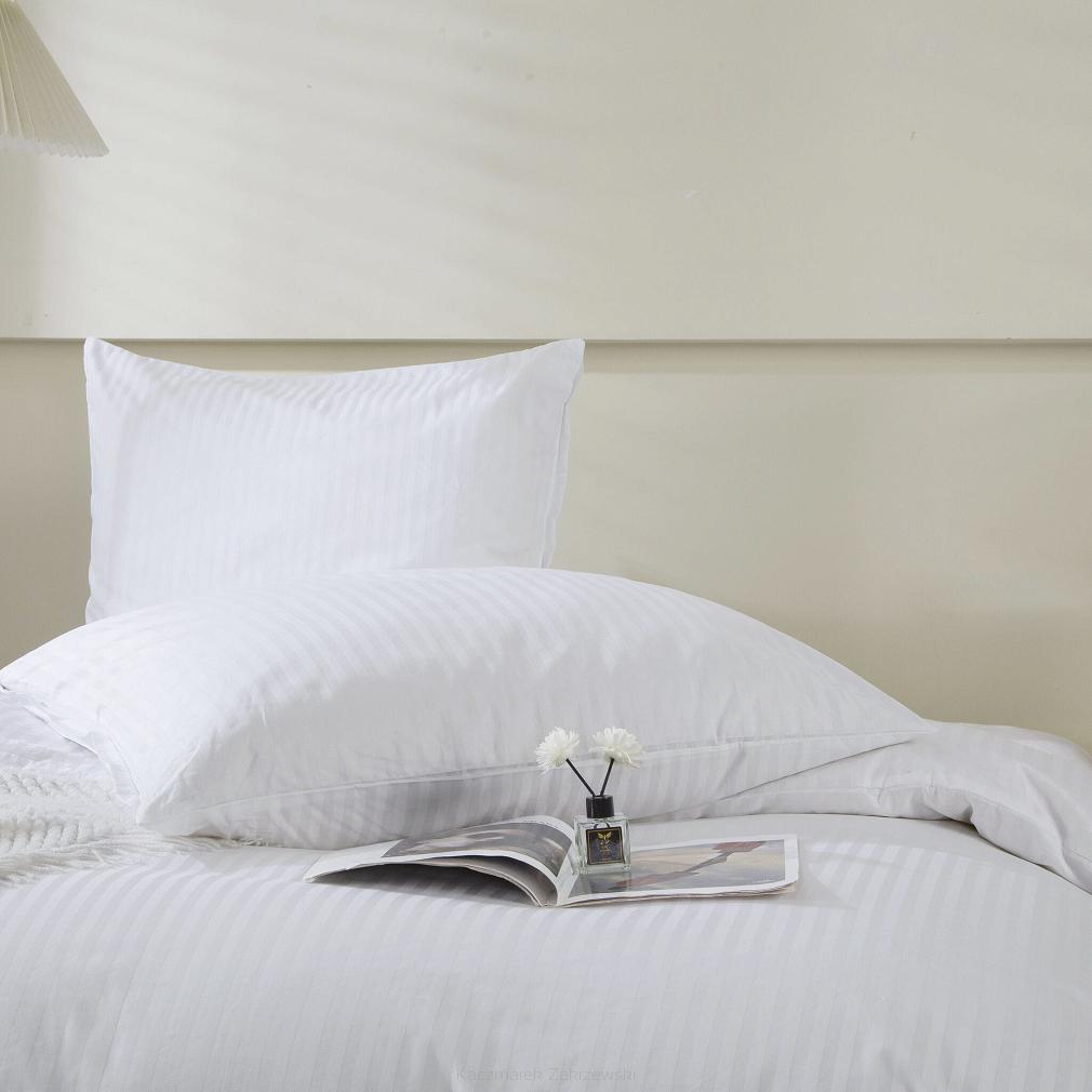 Poszewka z adamaszku satyna bawełniana 40x60 biała