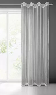 Firana gotowa na przelotkach NOELIA 140x250 Eurofirany srebrny