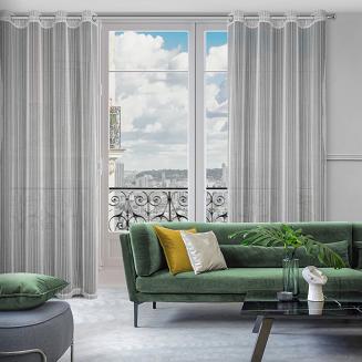 Firana gotowa na przelotkach NOELIA 140x250 Eurofirany srebrny