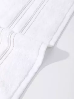 Ręcznik bambusowy Harmony 70x140 biały ze złotą bordiurą