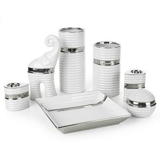 Świecznik dekoracyjny ZELDA Eurofirany biały