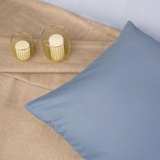 Poszewka satyna bawełniana 50x80 Darymex jednobarwna niebieska