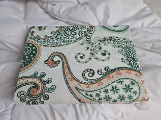 Pościel satynowa 160x200 miętowa ruda letni paisley