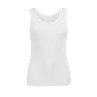 Koszulka damska klasyczna bez rękawów Clarissa biała