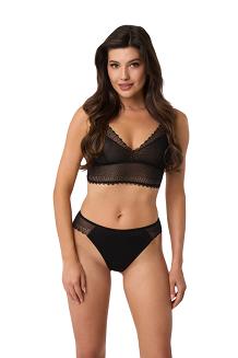 Brazyliany damskie z koronką 208 czarne