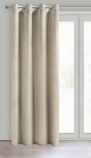 Zasłona gotowa na przelotkach ROSA 140x250 Design91 jasnobeżowy