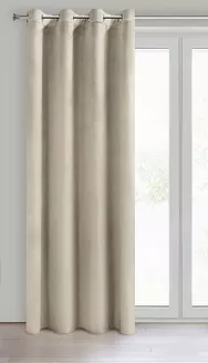 Zasłona gotowa na przelotkach ROSA 140x250 Design91 jasnobeżowy
