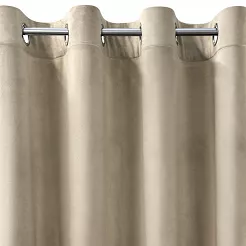 Zasłona gotowa na przelotkach ROSA 140x250 Design91 jasnobeżowy