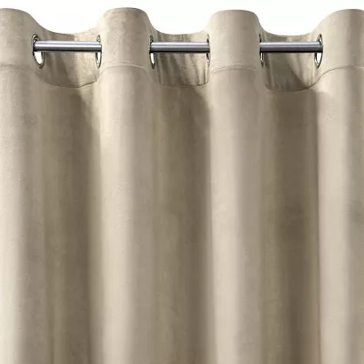 Zasłona gotowa na przelotkach ROSA 140x250 Design91 jasnobeżowa