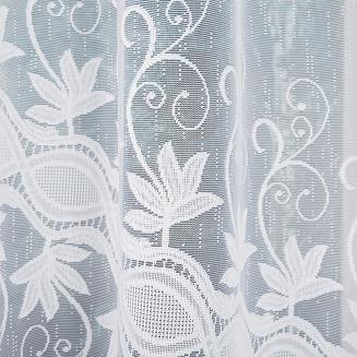 Firanka żakardowa gotowa na żabki JOWITA 400x150 biała