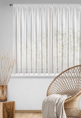 Firana gotowa na taśmie ALEXA 350x150 Design91 biała