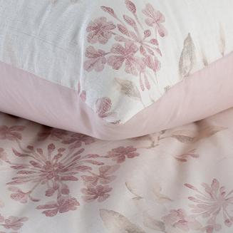 Pościel bawełniana LILA 140x200 Eurofirany pudrowy róż