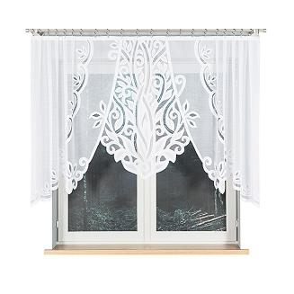 Firanka żakardowa gotowa na żabki POLA 300x100 biała