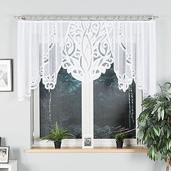 Firanka żakardowa gotowa na żabki POLA 300x100 biała