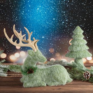 Figurka świąteczna 17x9x32 Eurofirany zielona choinka