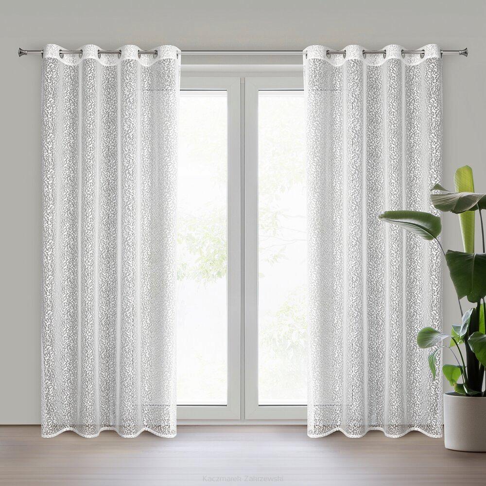 Zasłona gotowa na przelotkach MERA 140x250 Eurofirany biały