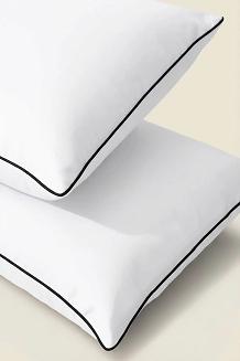 Poszewka bambusowa 50x70 biała z czarną bizą