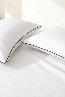 Poszewka bambusowa 50x70 biała z czarną bizą