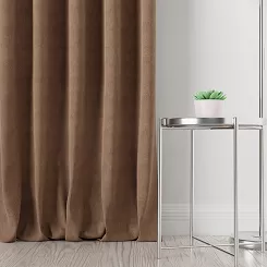 Zasłona gotowa na taśmie MILAS 140x260 ciepły brązowy