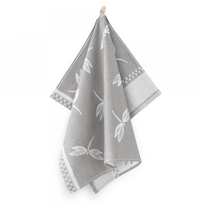 Ścierka kuchenna bawełna egipska 50x70 wzór Ważki szara