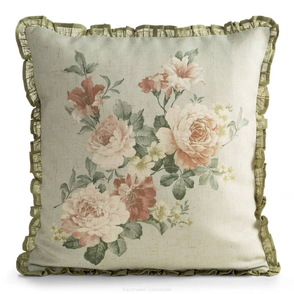 Poszewka dekoracyjna FIORE 45x45 Eurofirany oliwkowy