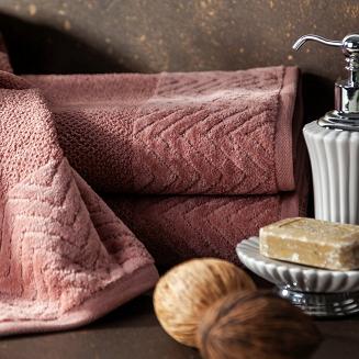 Ręcznik bawełniany LOREN 30x50 Eurofirany pudrowy