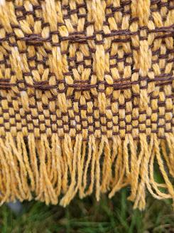 Komplet dekoracyjny narzuta 170x205 + 2x 60x170 gofra miodowy brązowy