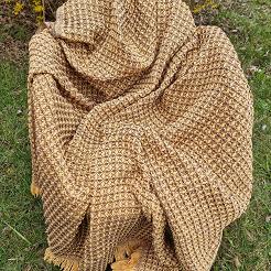 Komplet dekoracyjny narzuta 170x205 + 2x 60x170 gofra miodowy brązowy