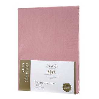 Prześcieradło satynowe z gumką NOVA3 180x200 Eurofirany pudrowy