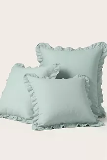 Poszewka do pościeli z falbanką RUFFY PREMIUM 40x40 szałwiowa