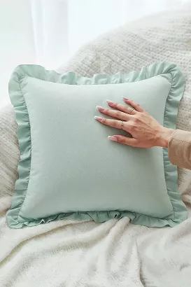 Poszewka do pościeli z falbanką RUFFY PREMIUM 40x40 szałwiowa