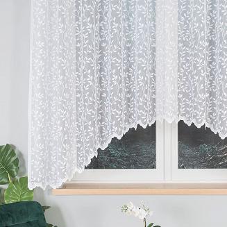 Firanka żakardowa gotowa na żabki ZUZANNA 300x160 biała