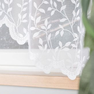 Firanka żakardowa gotowa na żabki ZUZANNA 300x160 biała
