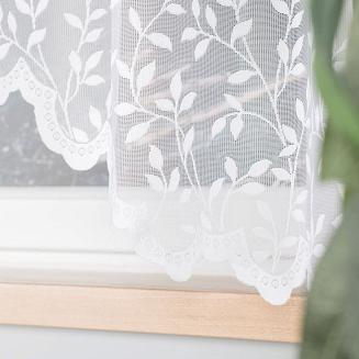 Firanka żakardowa gotowa na żabki ZUZANNA 300x160 biała
