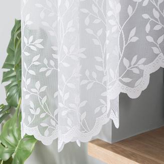 Firanka żakardowa gotowa na żabki ZUZANNA 300x160 biała