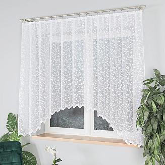 Firanka żakardowa gotowa na żabki ZUZANNA 300x160 biała