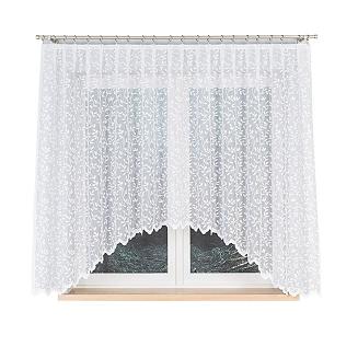 Firanka żakardowa gotowa na żabki ZUZANNA 300x160 biała