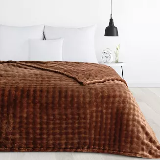 Koc narzuta NELA 70x160 Design91 jasnobrązowy