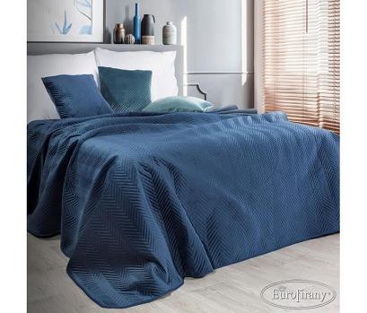 Narzuta welurowa SOFIA 200x220 Eurofirany granatowy