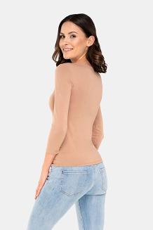 Bluzka damska z rękawem 3/4 MANATI beżowa