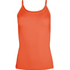 Koszulka damska na wąskich ramiączkach MACADI pomarańczowa