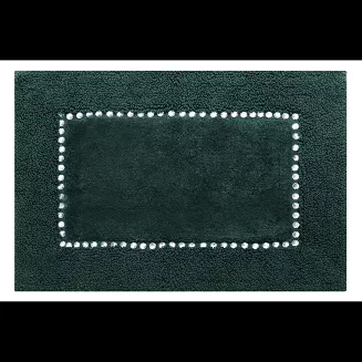 Dywanik łazienkowy CHIC 60x90 Eurofirany ciemnozielony zdobiony kryształkami