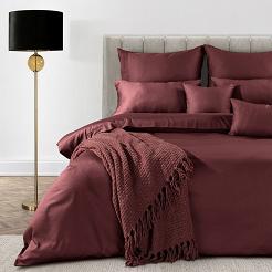 Pościel satynowa ELEGANT1H 160x200 Eva Minge Eurofirany bordowy