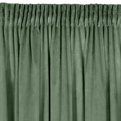 Zasłona gotowa na taśmie MELANIE 140x270 Eurofirany ciemnomiętowa