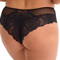 Brazyliany damskie z koronką i tiulem Jessia 1229 czarne