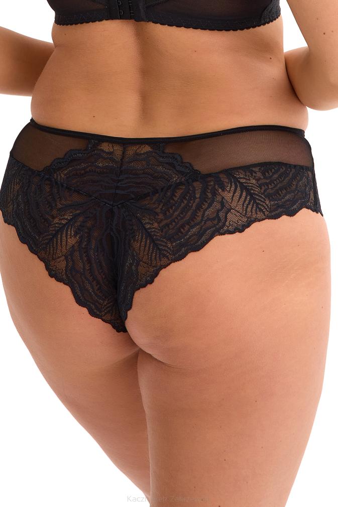 Brazyliany damskie z koronką i tiulem Jessia 1229 czarne