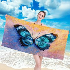 Ręcznik plażowy 100x180 Motyl