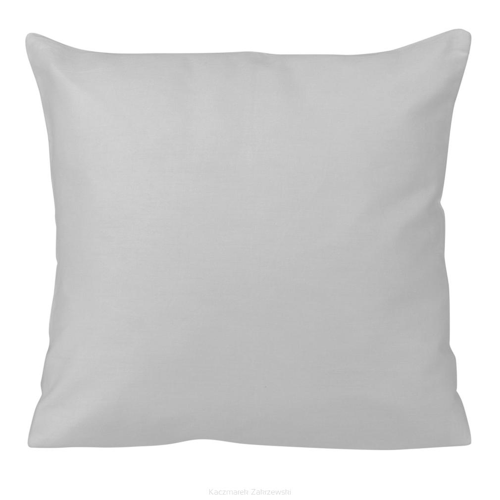 Poszewka satyna bawełniana 40x40 jednobarwna popielata