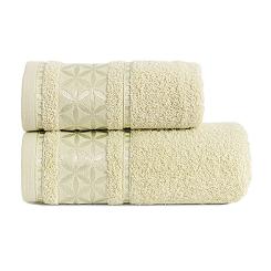 Ręcznik bawełniany PAOLA 50x90 pistacjowy z bordiurą w rozety